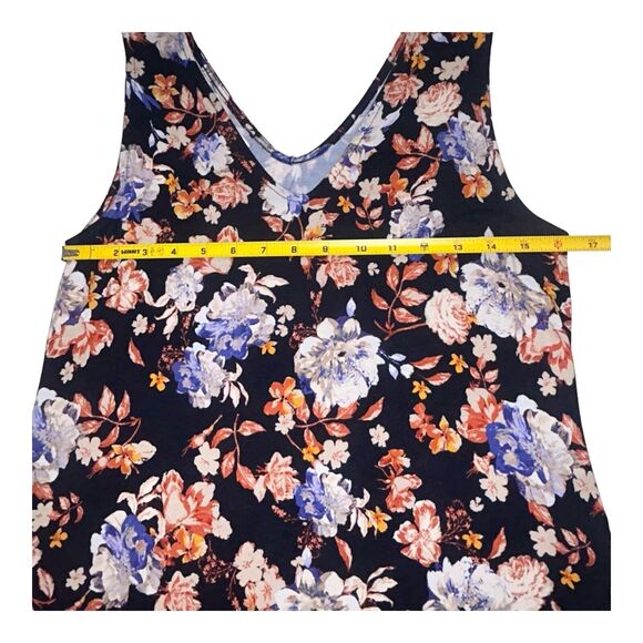 Maurices 24/7 Swing Style Dress Sz S Sleeveless Tank Blue Floral Pockets NWT - Picture 6 of 12